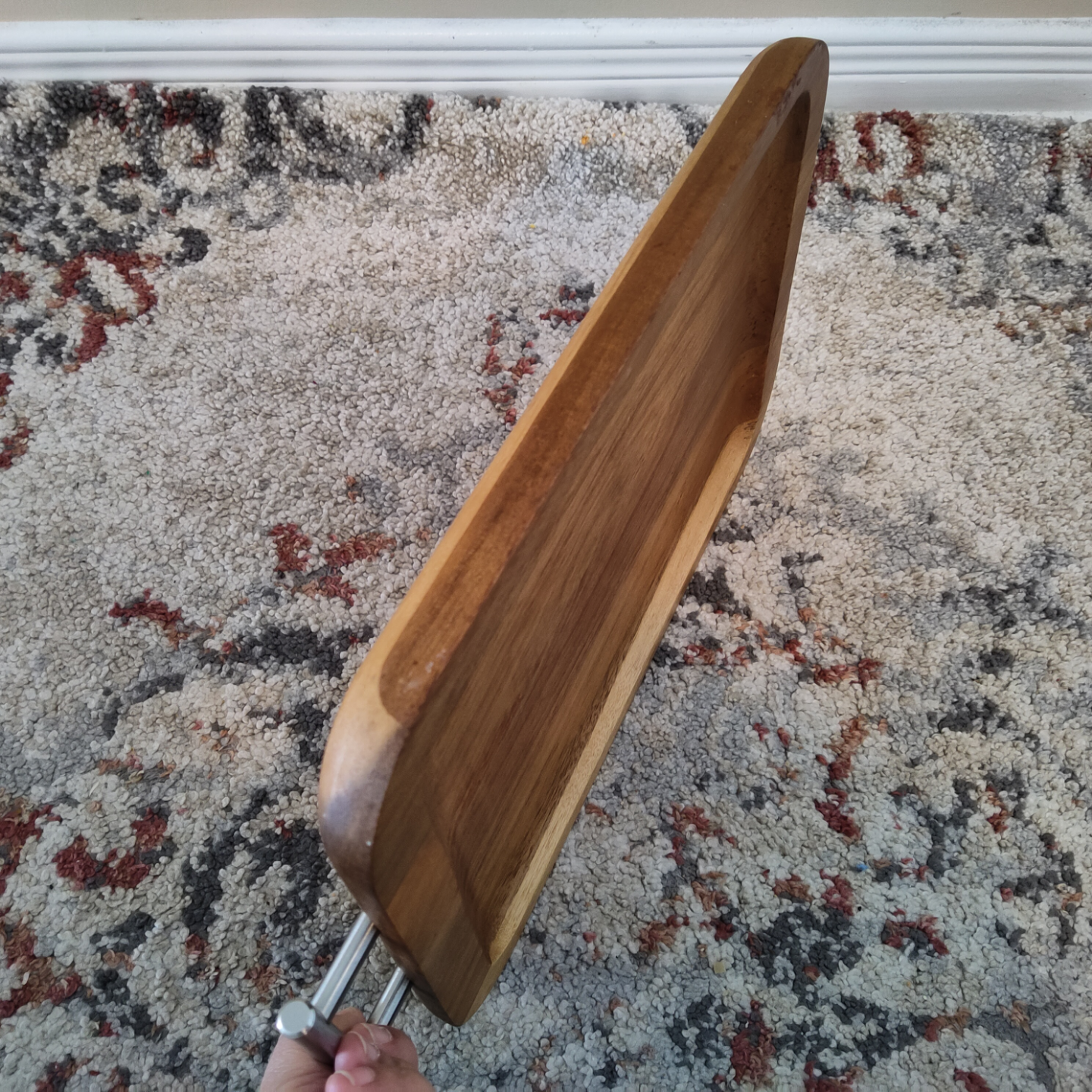 Wooden Serving Tray with Metal Handles - photo 5