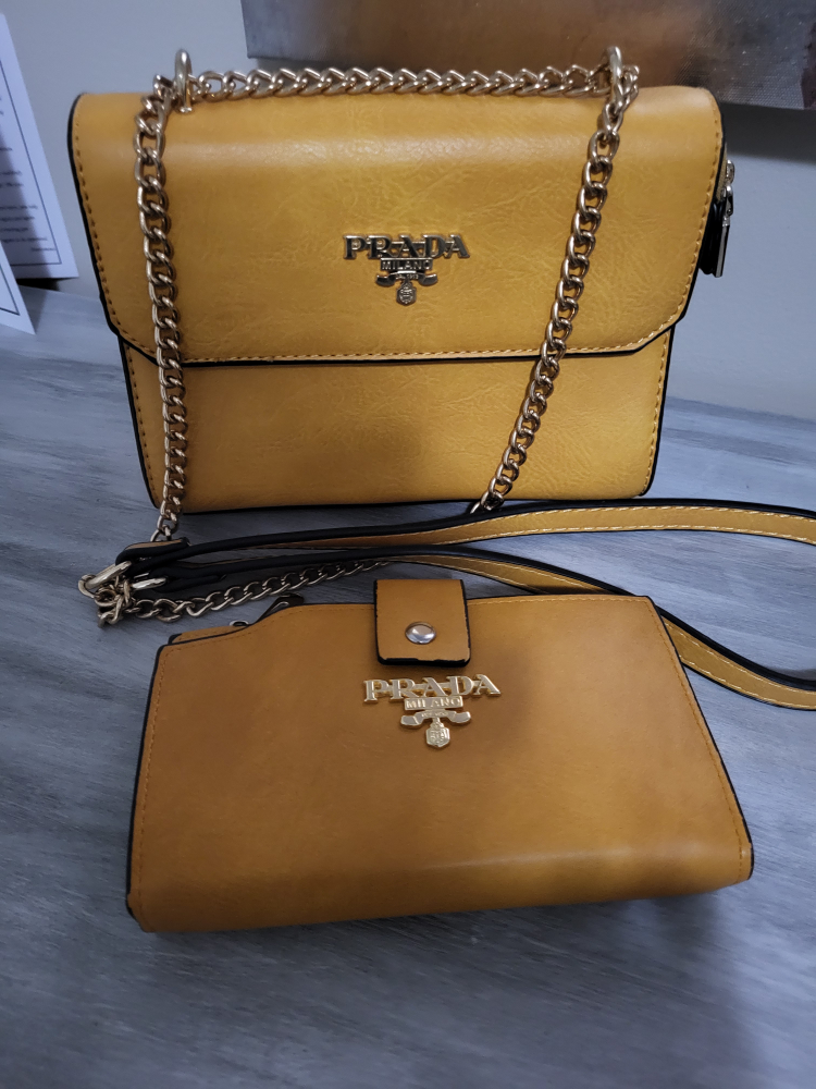 Mustard Yellow Crossbody Bag &Wallet
