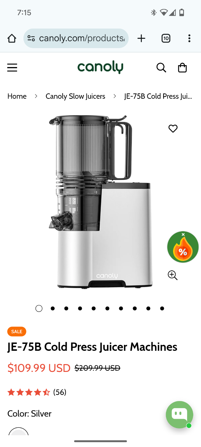 (👉BRAND NEW👈) JUICER - MASTICATING JUICER - CANOLY JE-75B