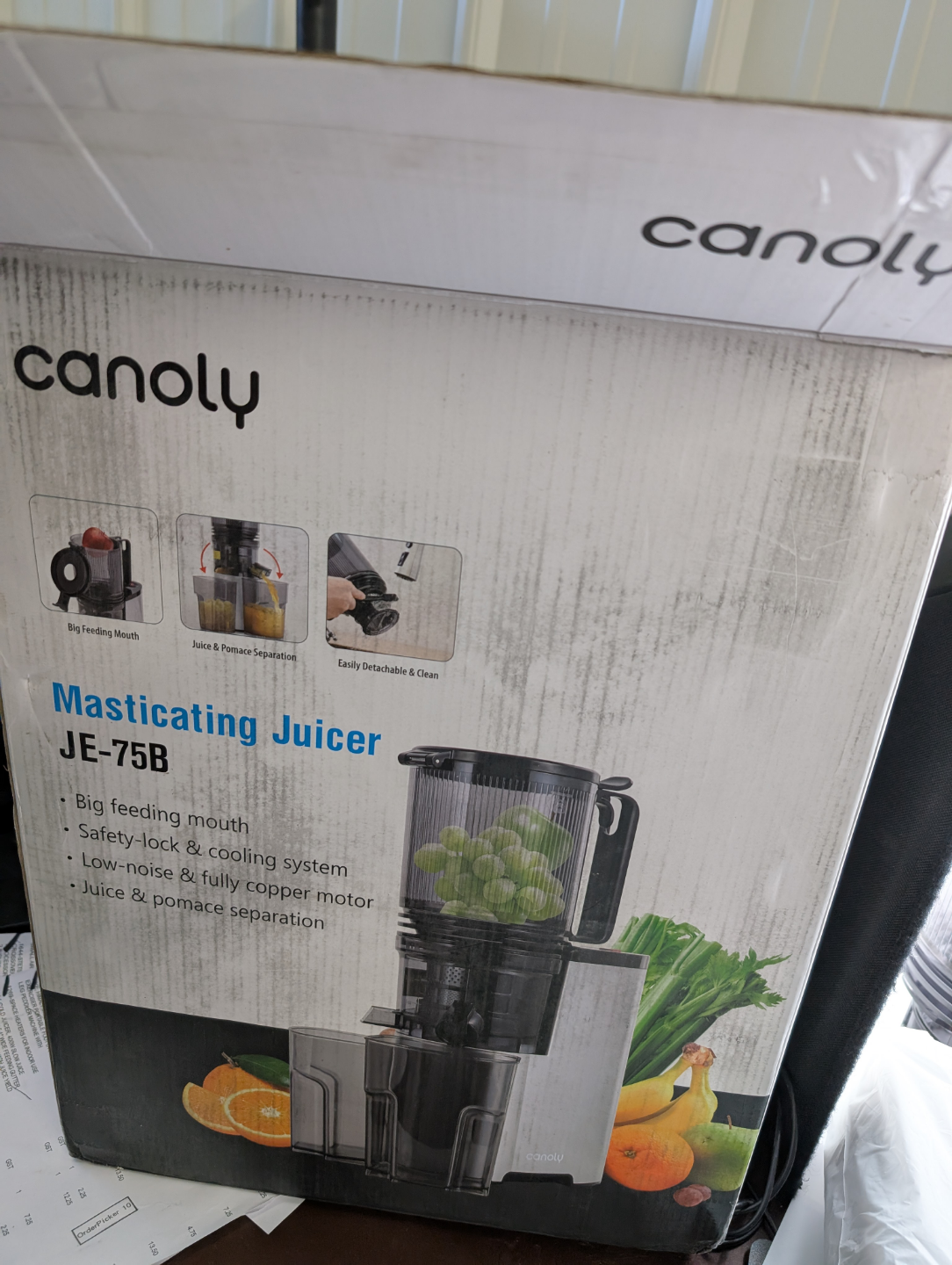 (👉BRAND NEW👈) JUICER - MASTICATING JUICER - CANOLY JE-75B - photo 4