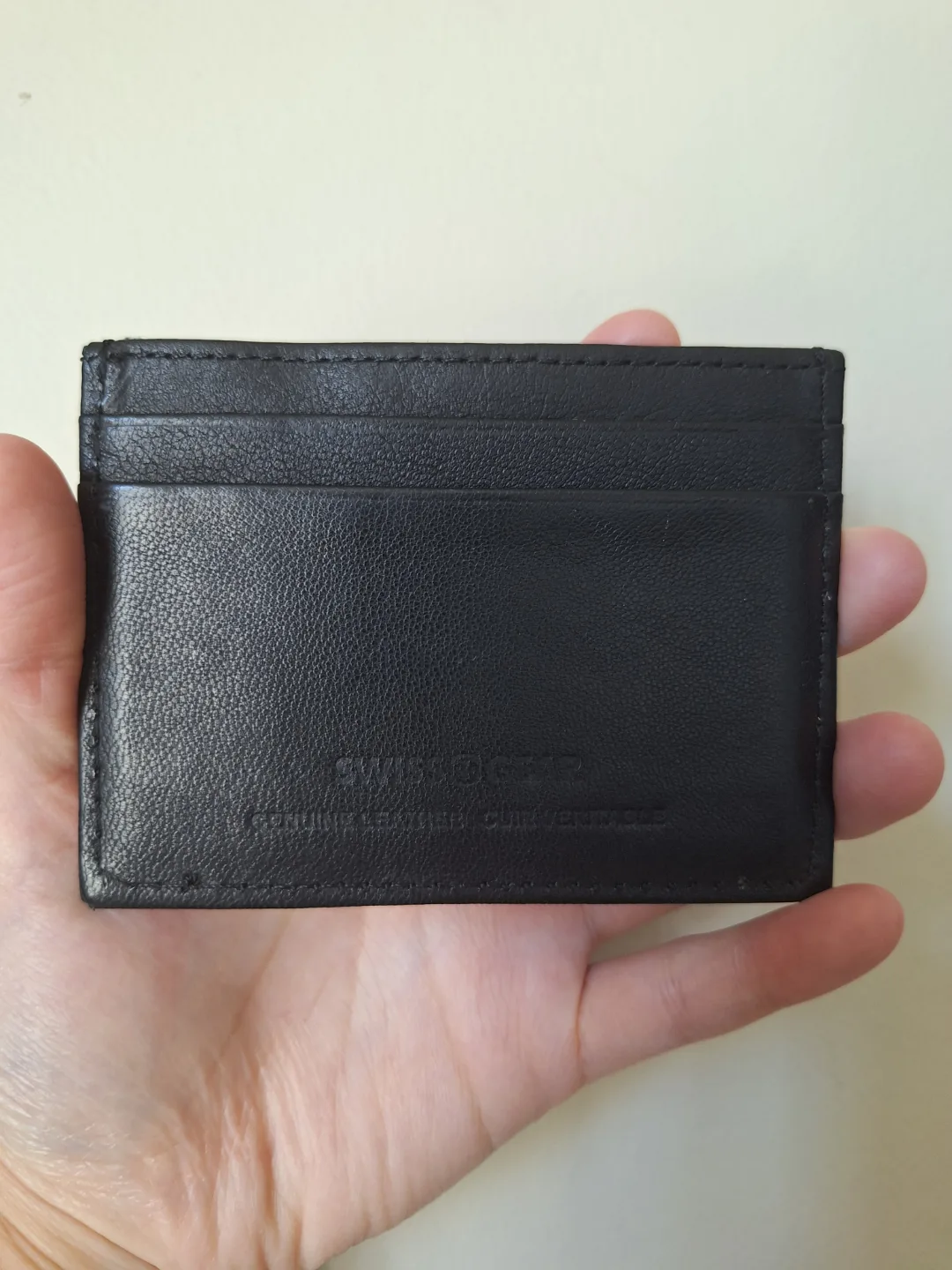 💚Swiss Gear RFID Black Leather Card Holder thumbnail