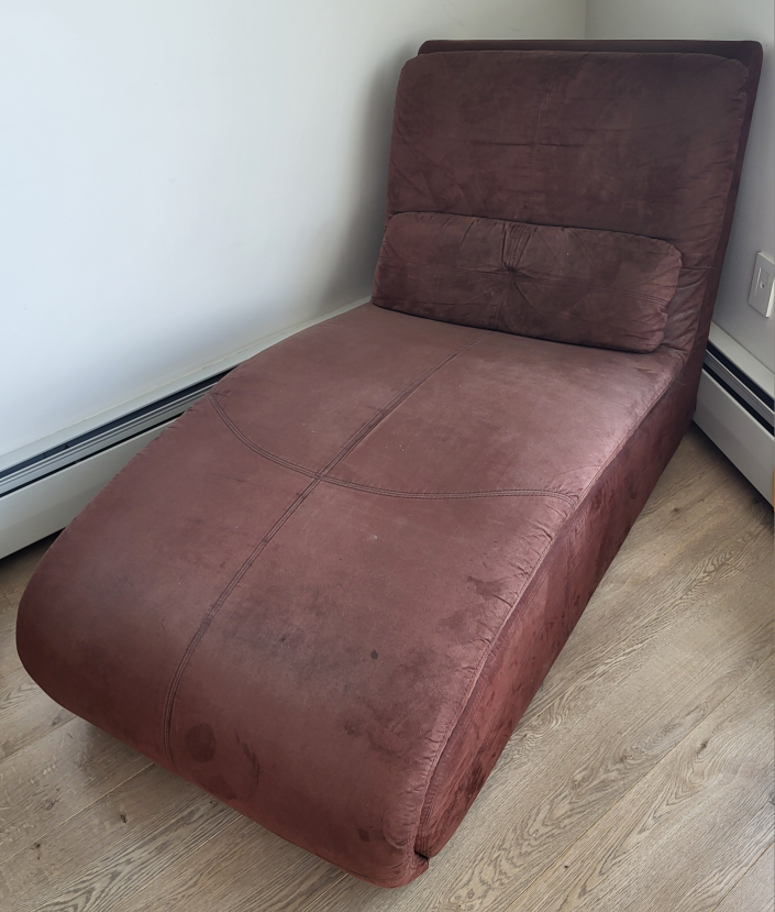 Brown Suade Chaise Lounge - photo 5