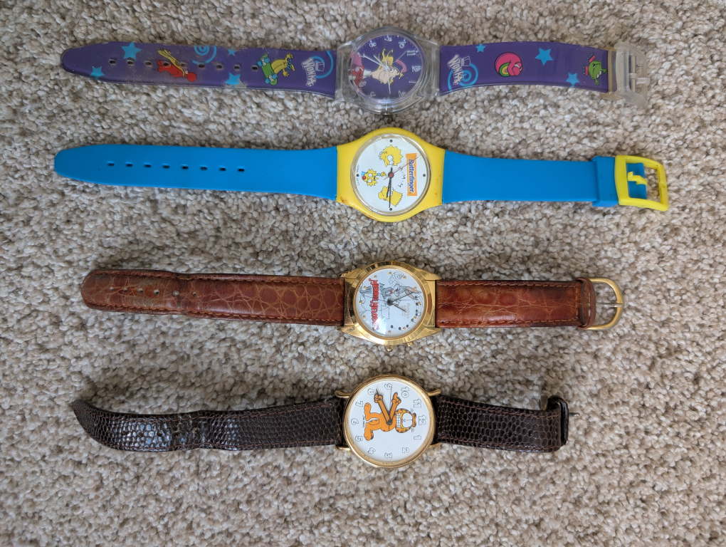Lot of 4 Vintage Cartoon Character Watches 💚