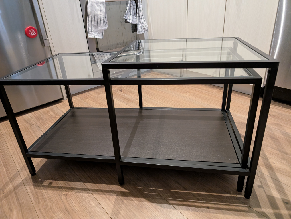 IKEA Nesting Coffee Tables with Glass Tops - photo 5