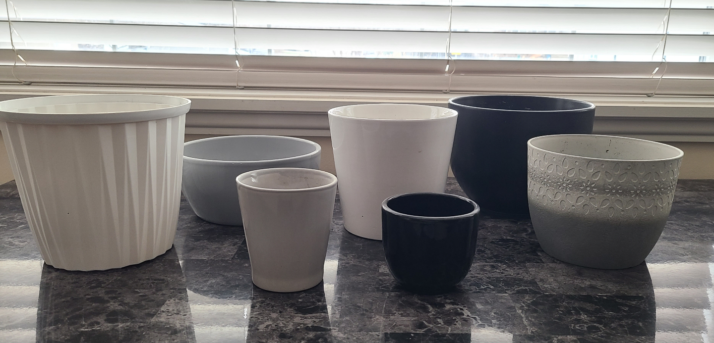 7 Assorted Planters/Pots
