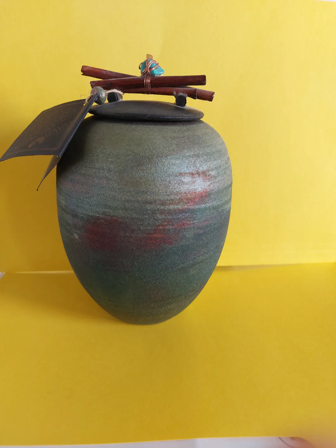 Raku Dream Jar - Unique Handcrafted Ceramic Jar thumbnail