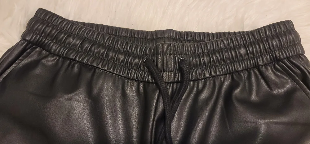 Never worn New Zara Black Faux Leather Pants image indicator(3)