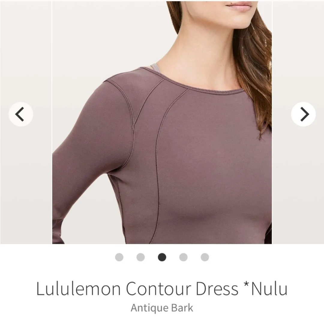 Lululemon Contour Dress - Nulu - Antique Bark image indicator(4)