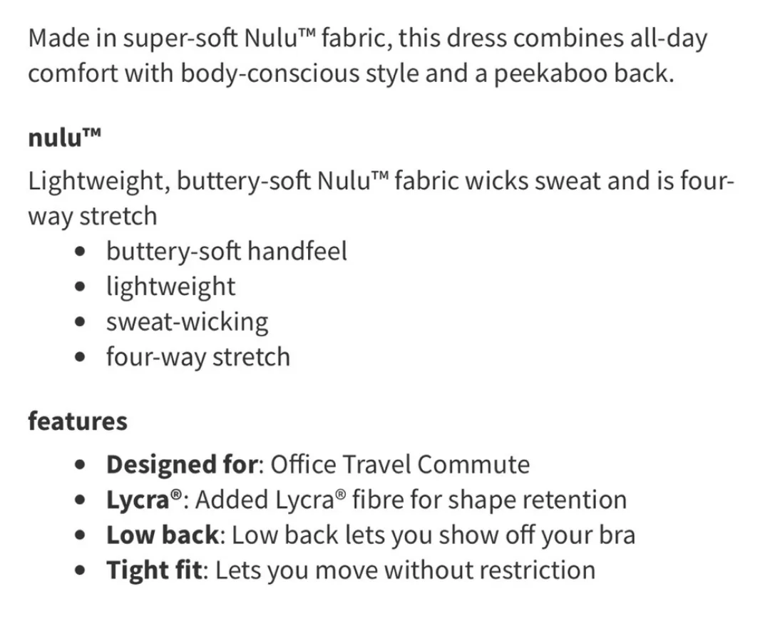 Lululemon Contour Dress - Nulu - Antique Bark image indicator(6)