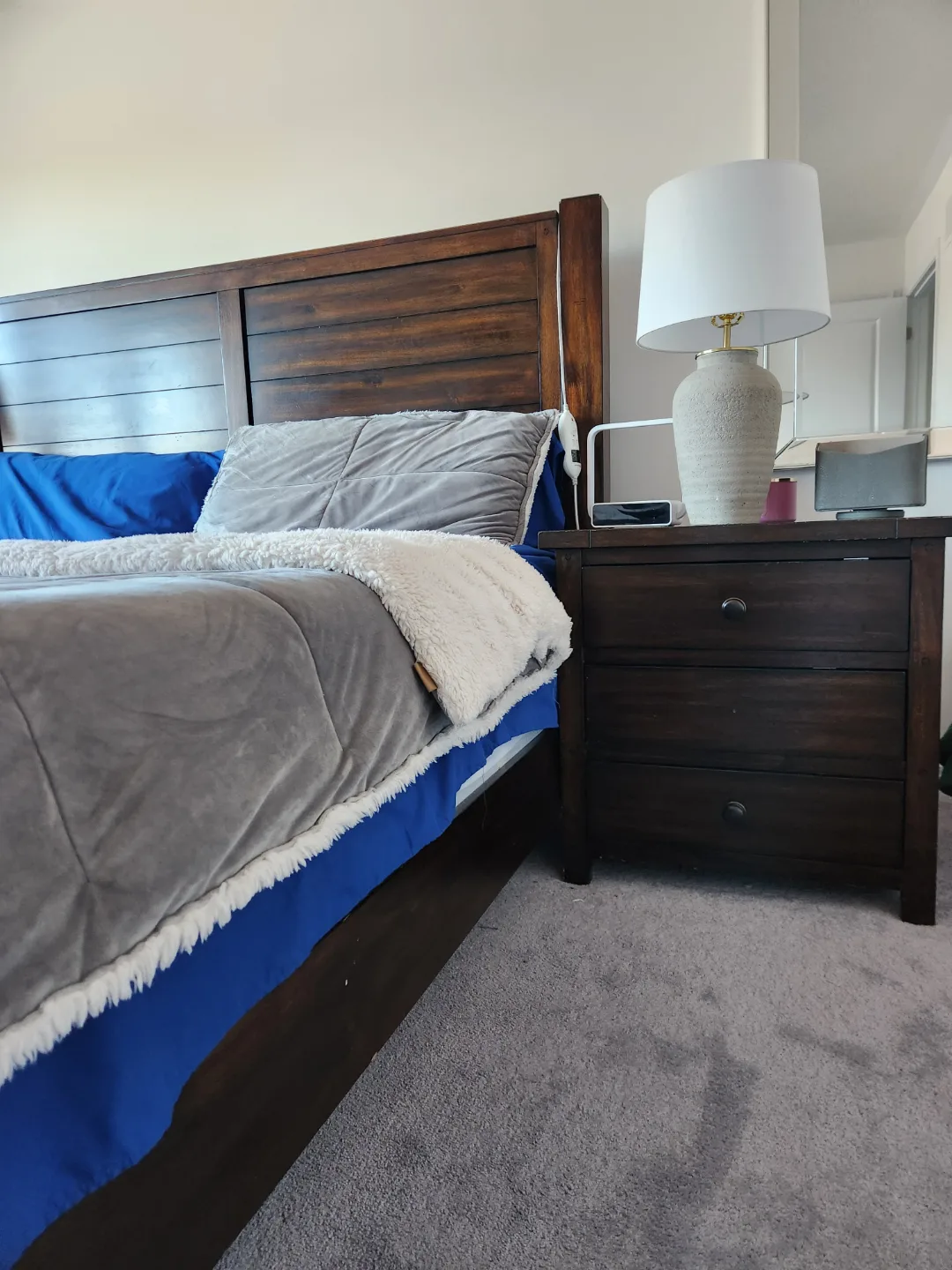 Dark Brown Dining Table Set with king bed and side tables image indicator(3)