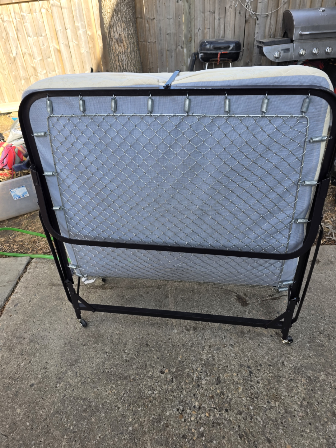 Folding cot with mattress twin size - photo 2