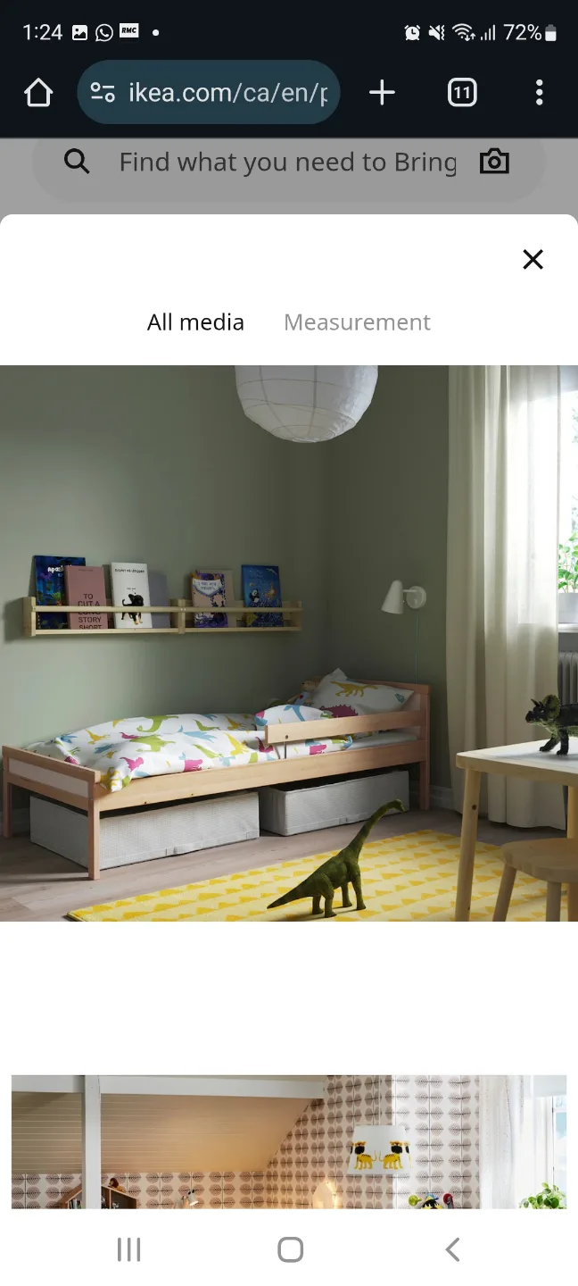 IKEA Luroy Toddler Bed Frame with Slats + Mattress image indicator(6)