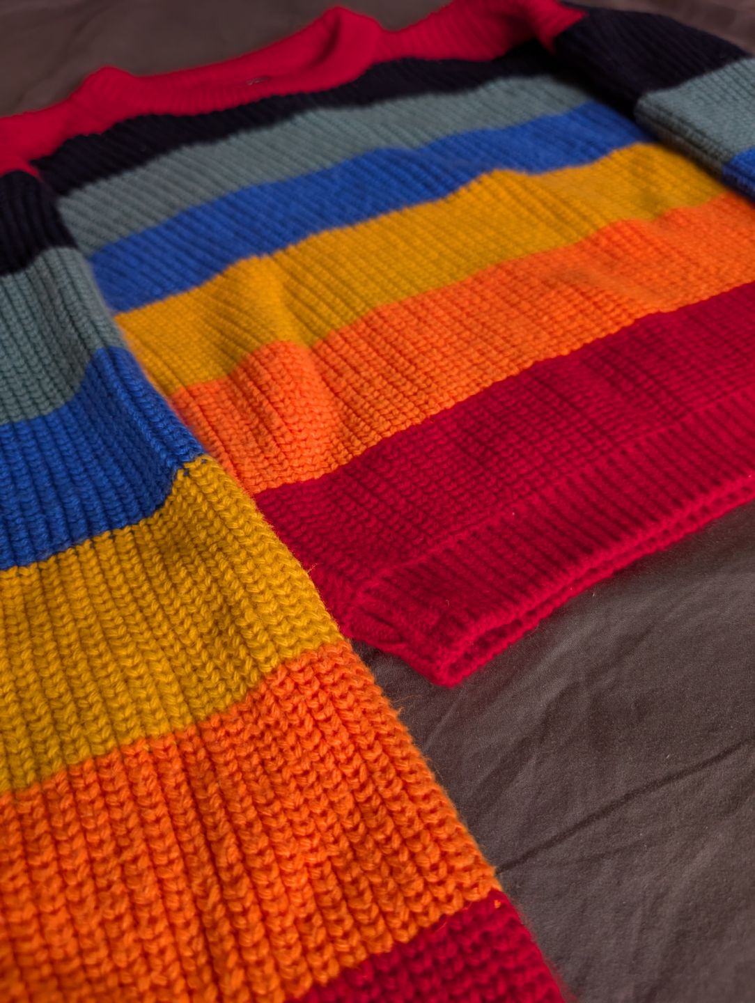 Rainbow Stripe Knit Sweater - photo 2