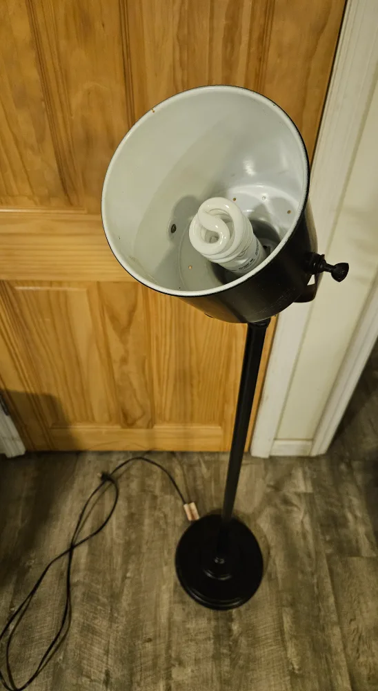 Black Floor Lamp with Adjustable Arm image indicator(2)