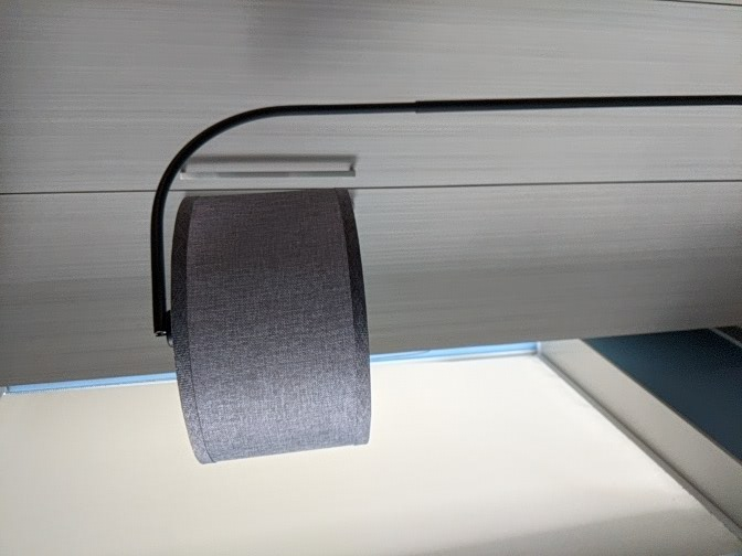 Arc Floor Lamp with Grey Fabric Shade - photo 4