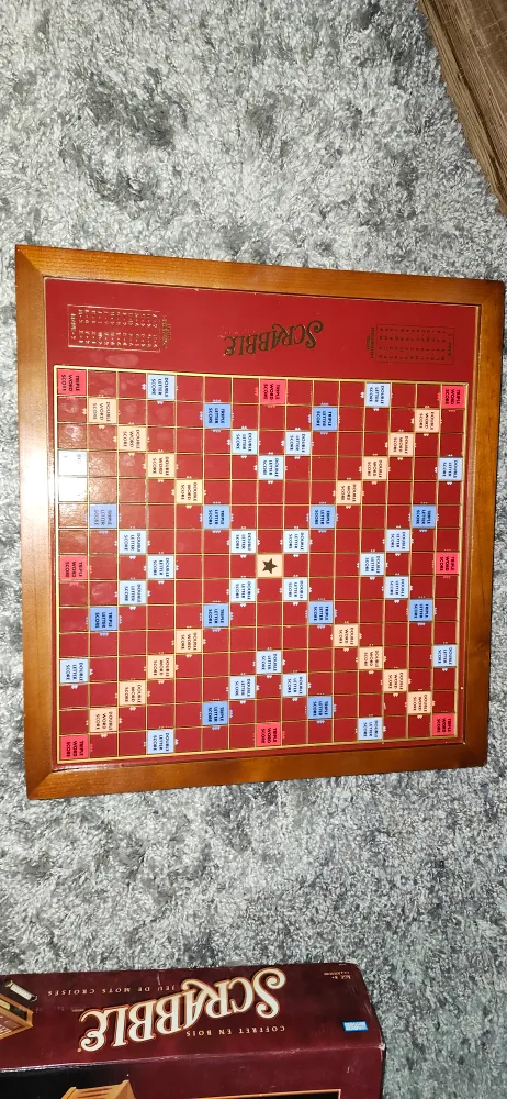 Premier wood Scrabble Crosswood Game set image indicator(2)