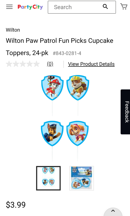 Brand new Paw Patrol plastic reusable cups & cupcake toppers - photo 4