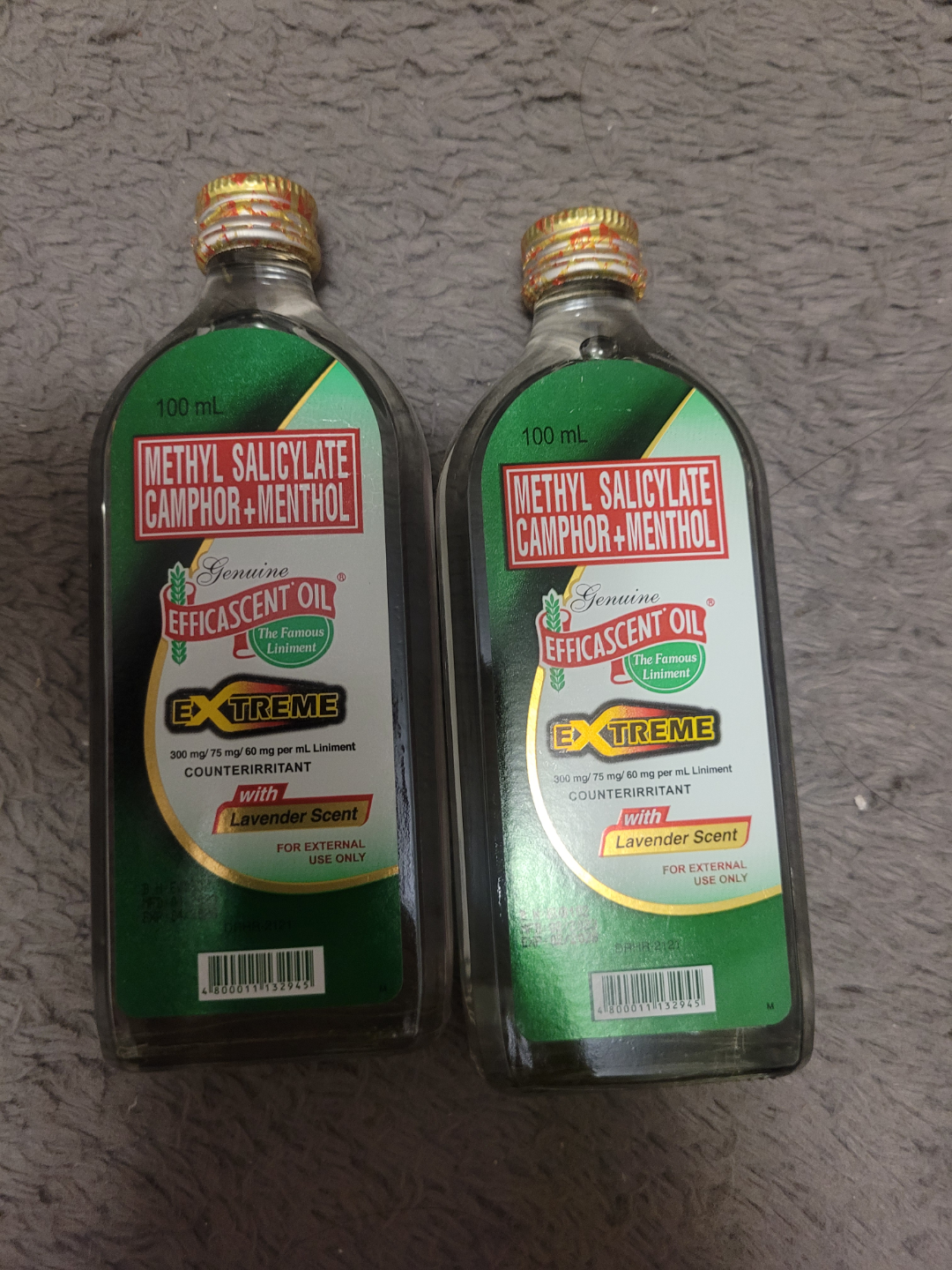 Two Bottles of Extreme Efficascent Oil Liniment
