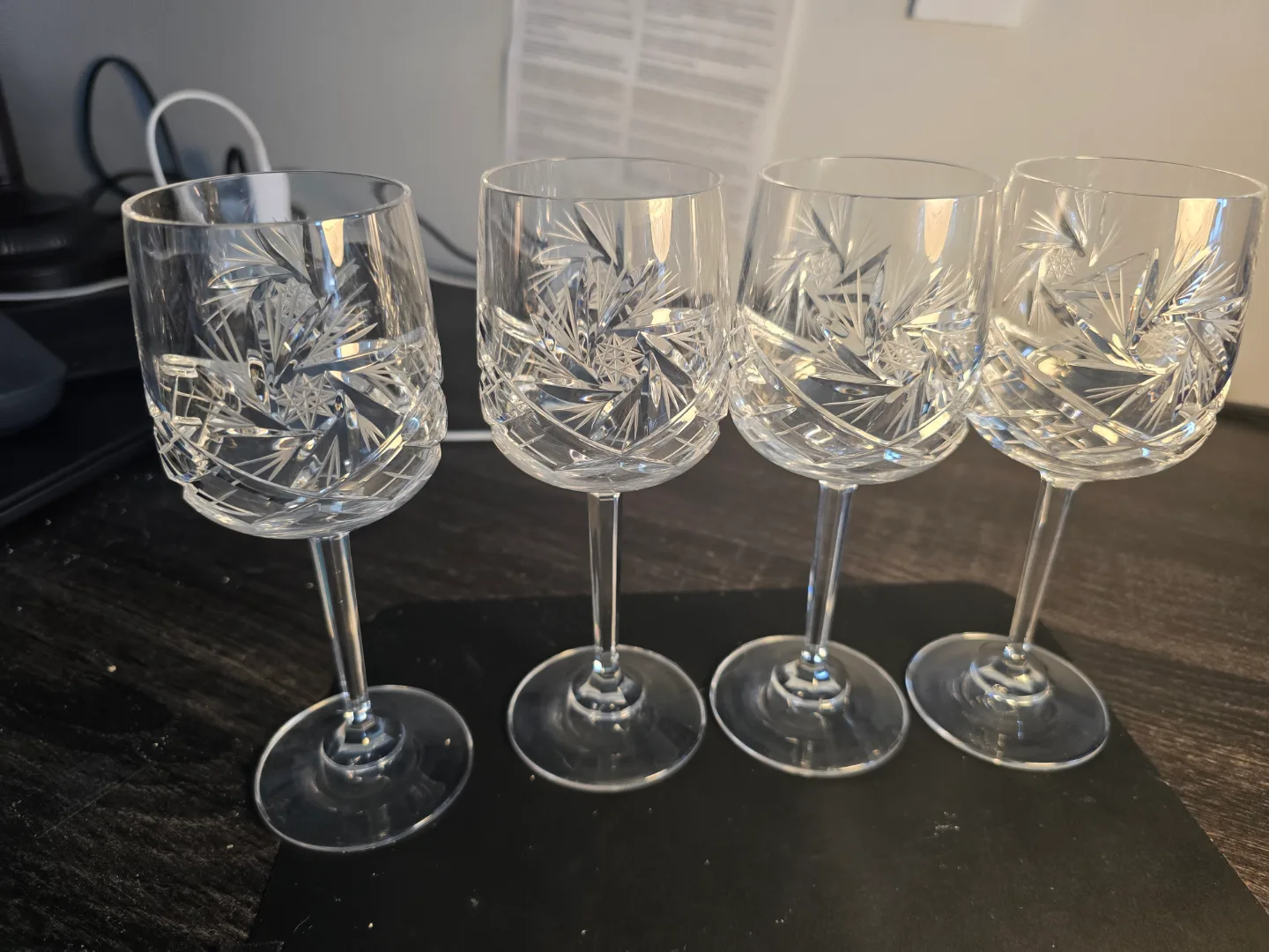 Set of Four Crystal Liquor Glasses thumbnail
