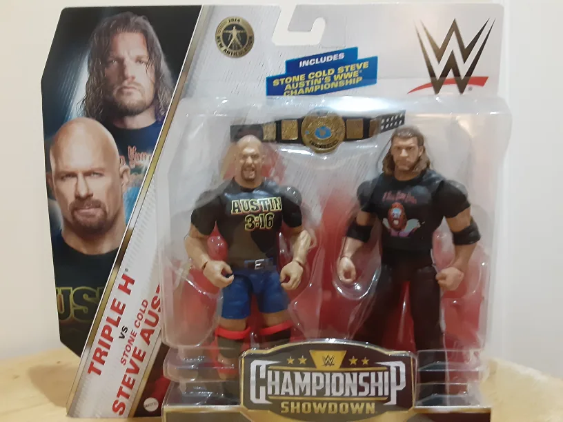 WWE Champion Figure Stone Cold vs Triple H Collectible Set image indicator(5)