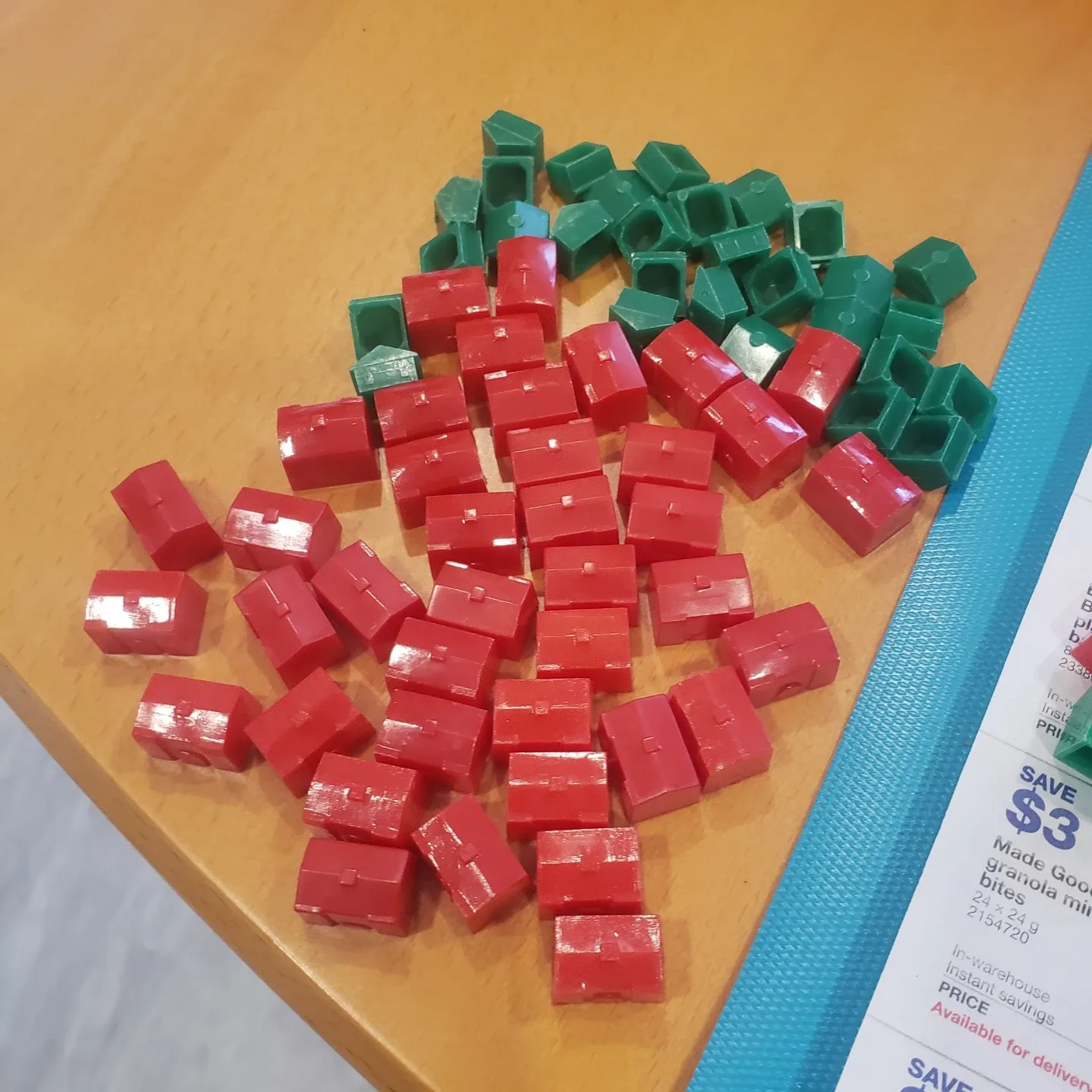 Vintage Monopoly Game Replacement Houses - Green, Red, & More! image indicator(2)