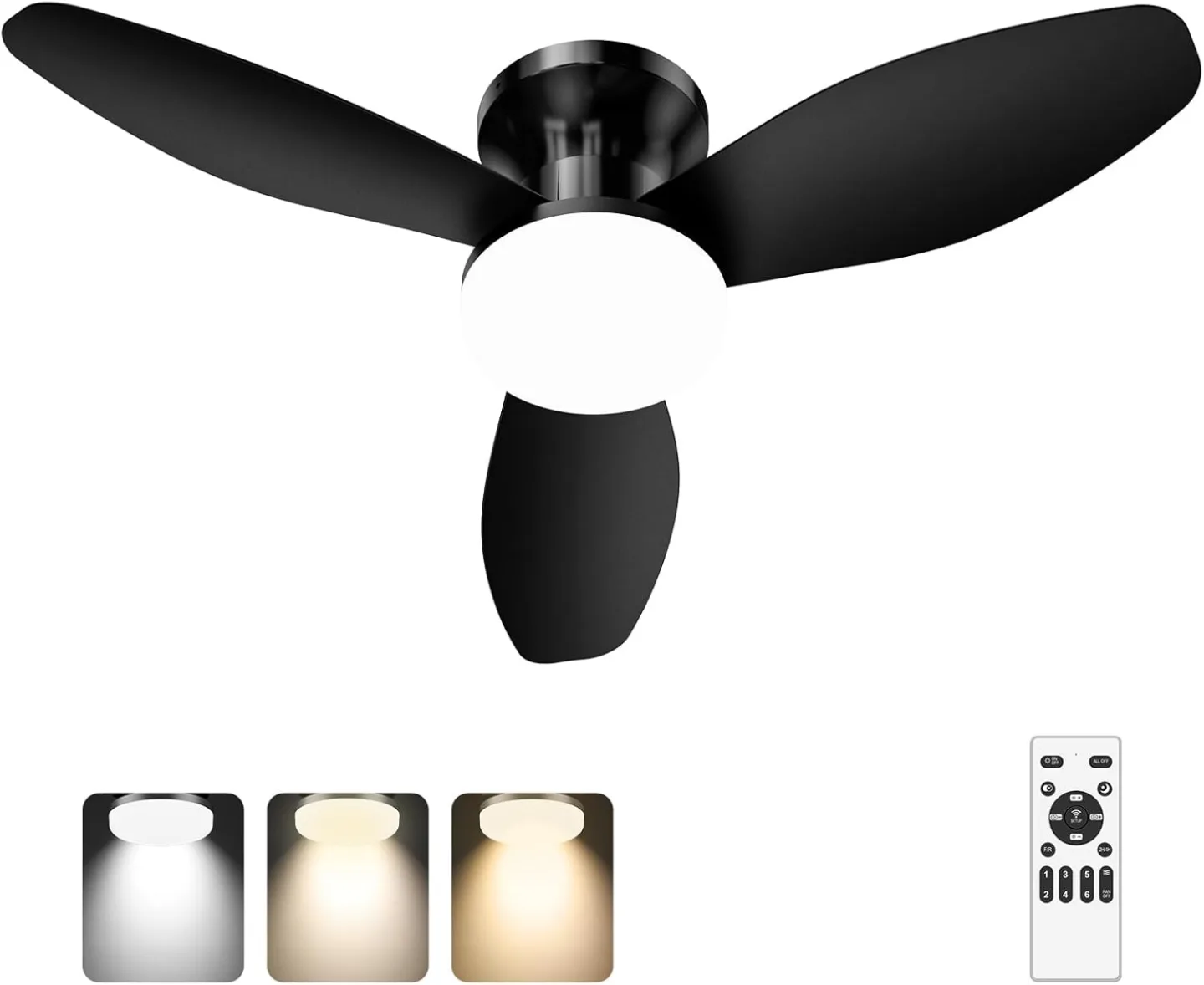 Ceiling Fan with Lights and Remote Control BNIB thumbnail