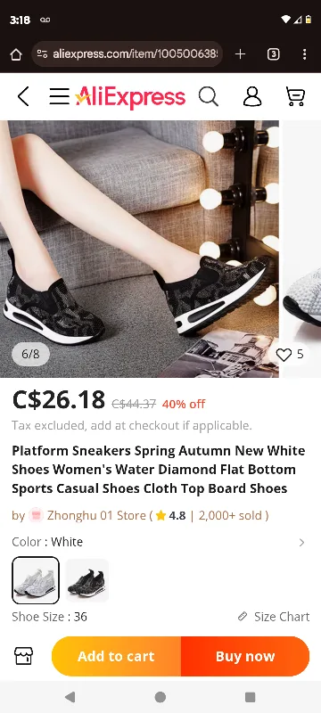Women's Platform Sneakers - Spring/Autumn thumbnail