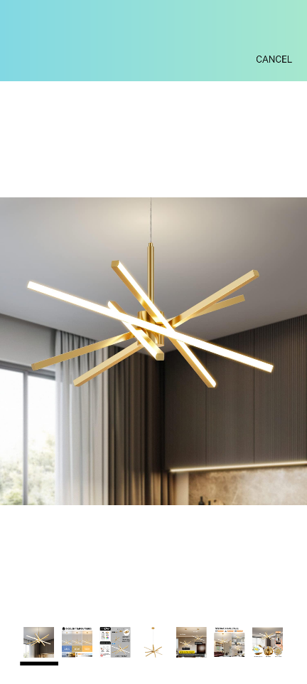 Dniwmdd Modern Sputnik Chandelier 82W LED