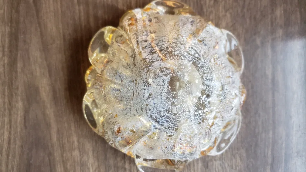 Vintage Murano Glass Bowl - Gold & Clear image indicator(3)