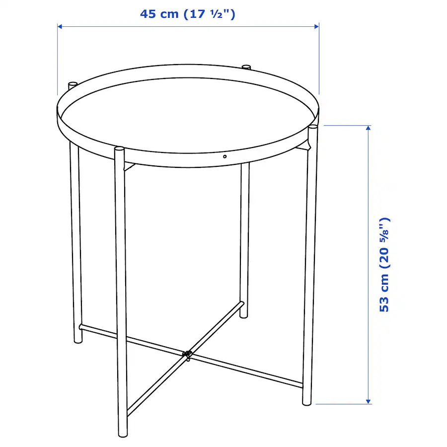 IKEA Gladom tray coffee side table 45x53 cm - photo 3