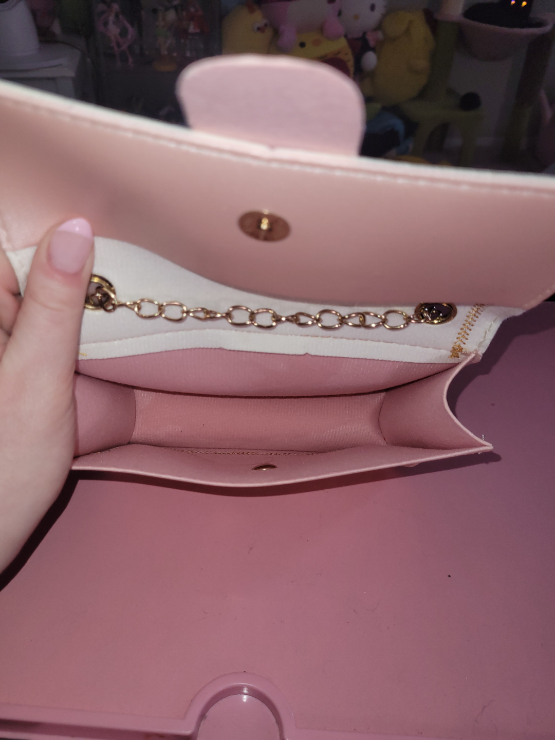 Cute Pink and White Mini Crossbody Bag - photo 4