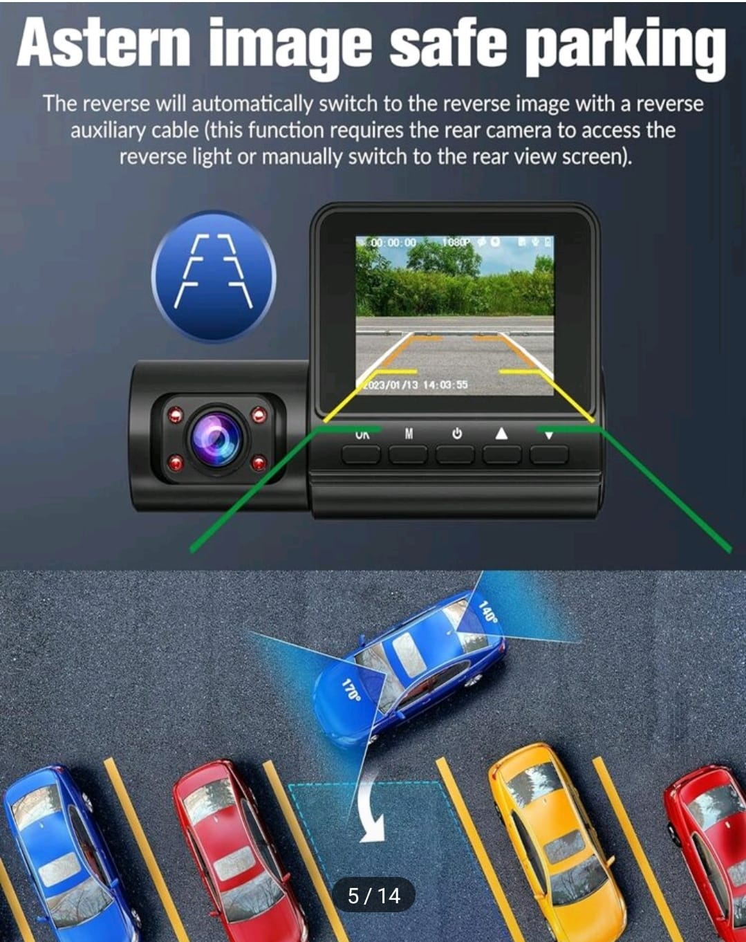 Triple Lens 4K Dash Cam with 32GB Card – 170° Wide Angle - photo 5