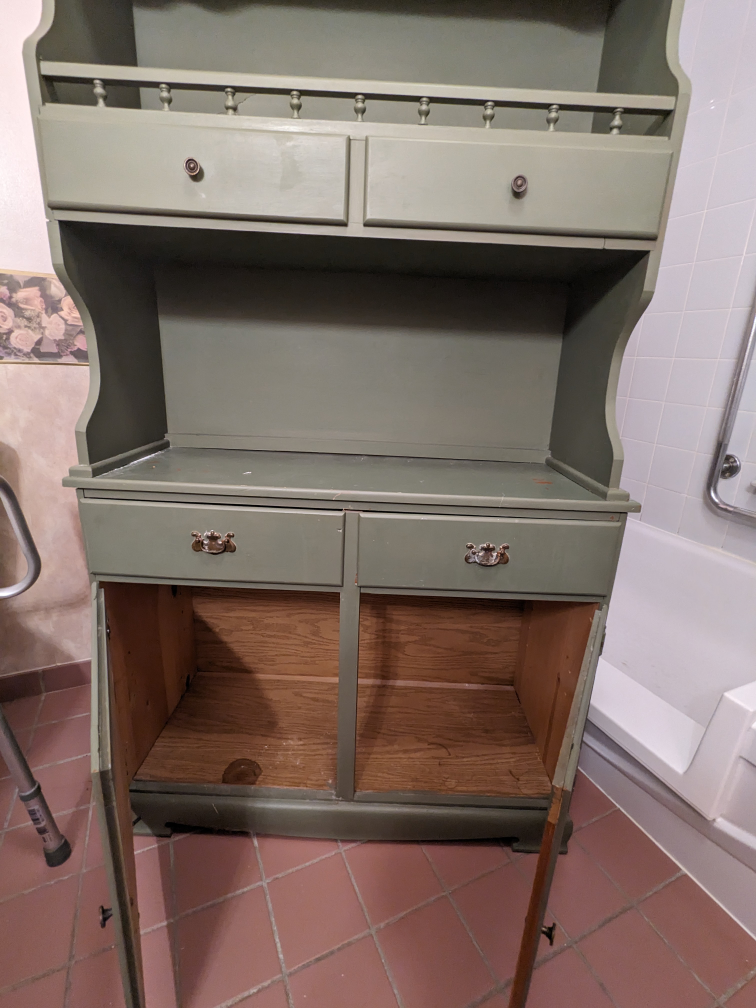 Vintage Hutch Buffet Server Cabinet - photo 3