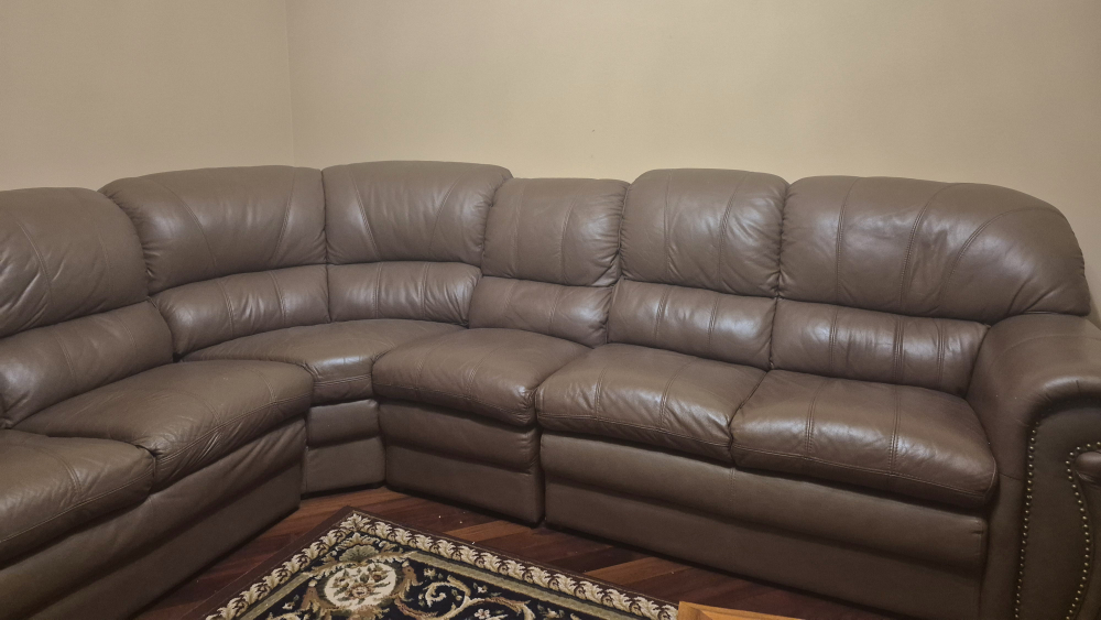 Brown Leather Sectional Sofa