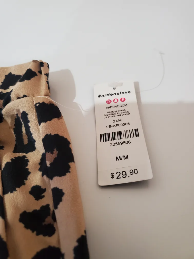 Ardene Leopard Print Pants - Size Medium thumbnail