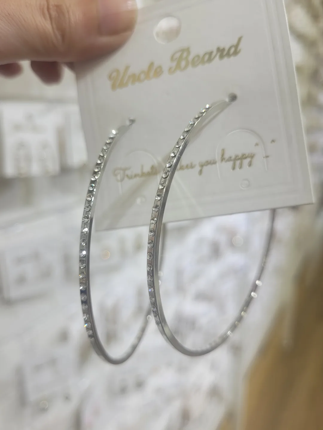 Uncle Beard Large Hoop Earrings - Gold & Silver thumbnail