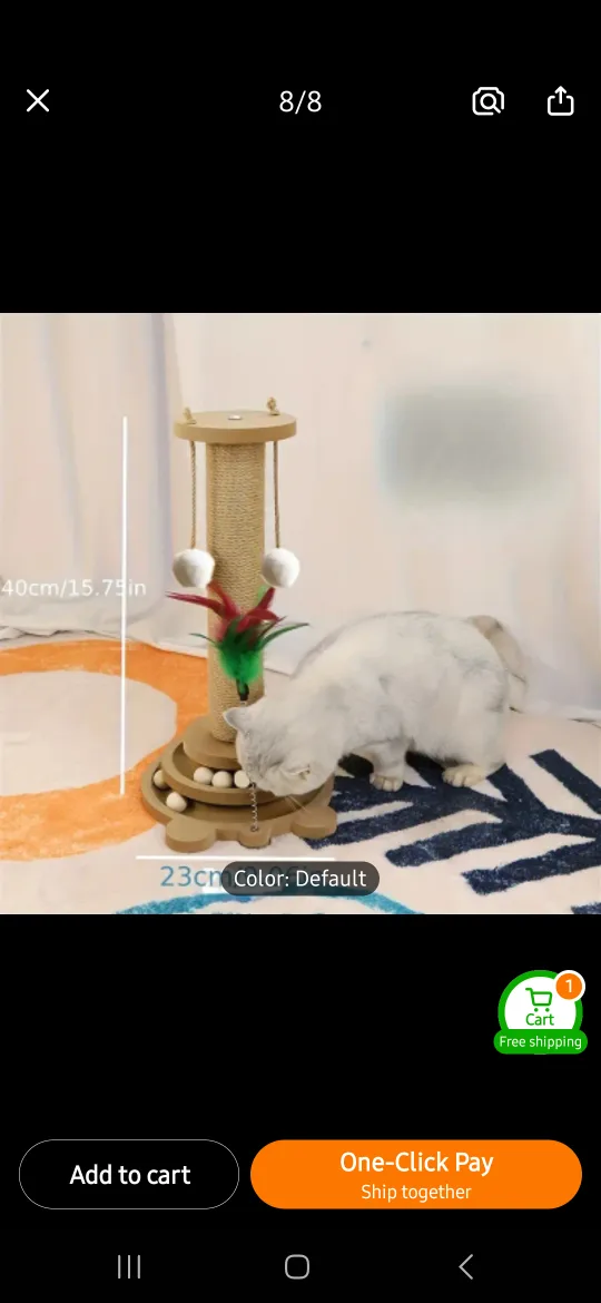 Cat Scratching Post with Toys 😻 image indicator(4)
