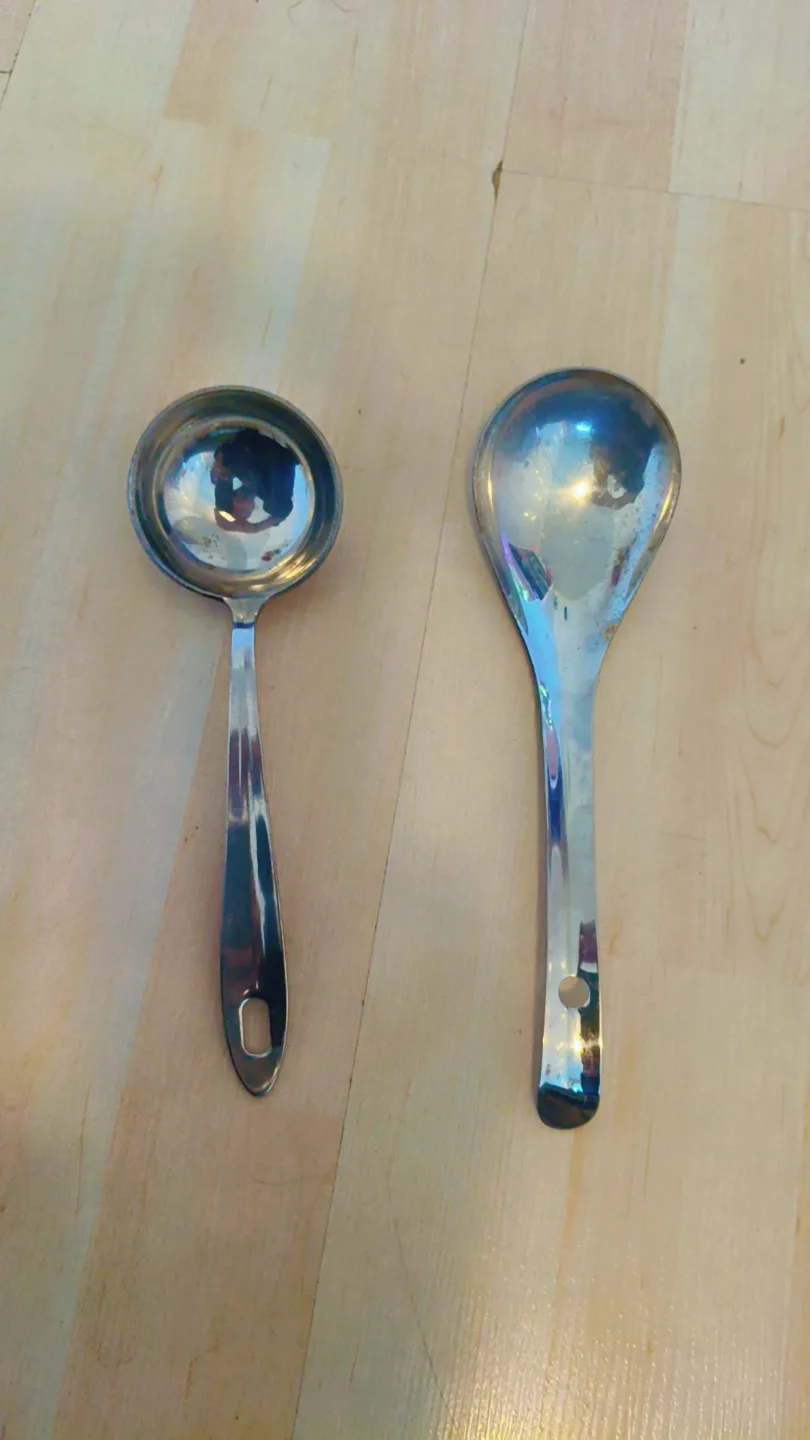 Two Stainless Steel Serving Spoons thumbnail
