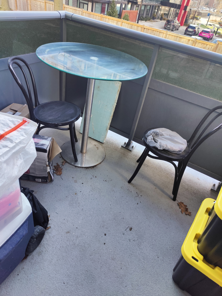 Glass-top Table with 2 Chairs - photo 2