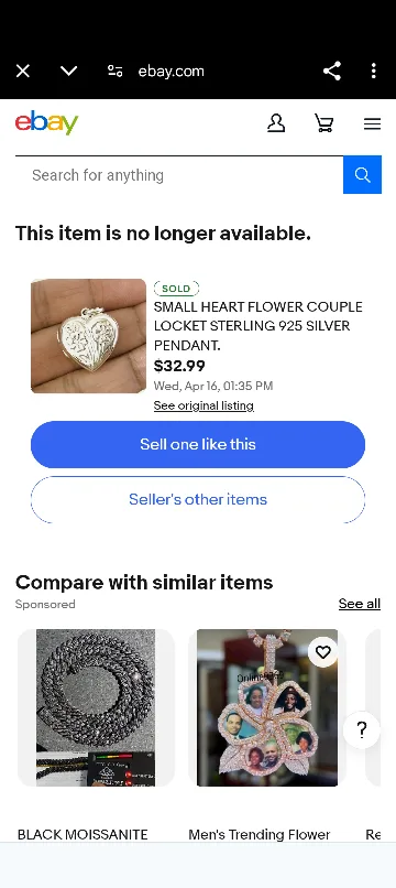 Small Heart Flower Couple Locket Pendant 925 Silver image indicator(3)