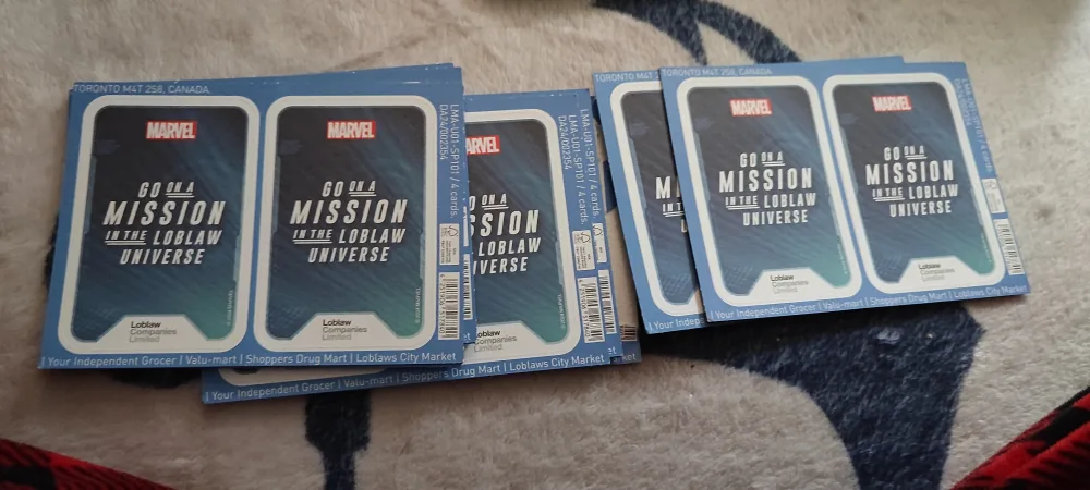 Marvel Loblaws Universe Mission Cards - Set of 6 thumbnail