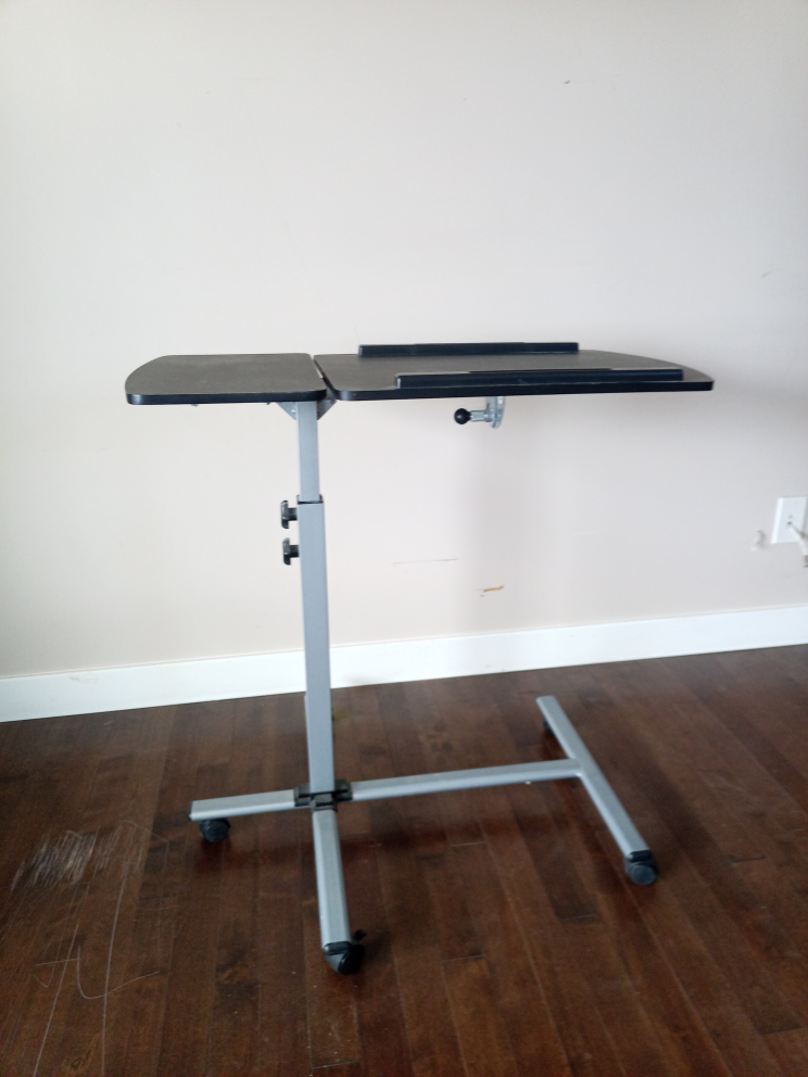 Adjustable Height Laptop Stand with Wheels