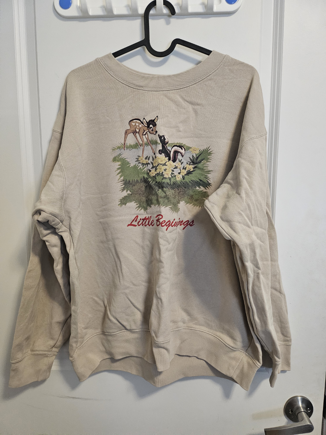 Disney x Uniqlo Bambi and Flower Crewneck Sweatshirt - Size XL