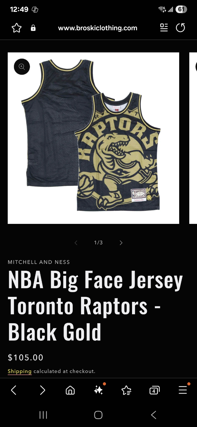 gold raptors jersey - photo 2
