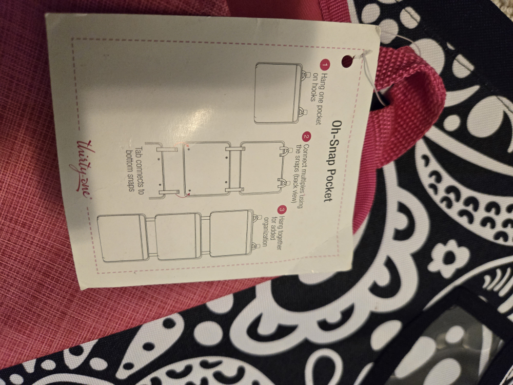 Thirty-One Oh-Snap Pocket Organiser & 2 Hot Pink Pouches - photo 3