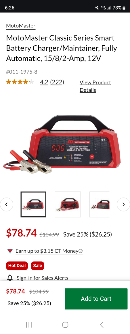 Motomaster Classic Series 12V Battery Charger - photo 4