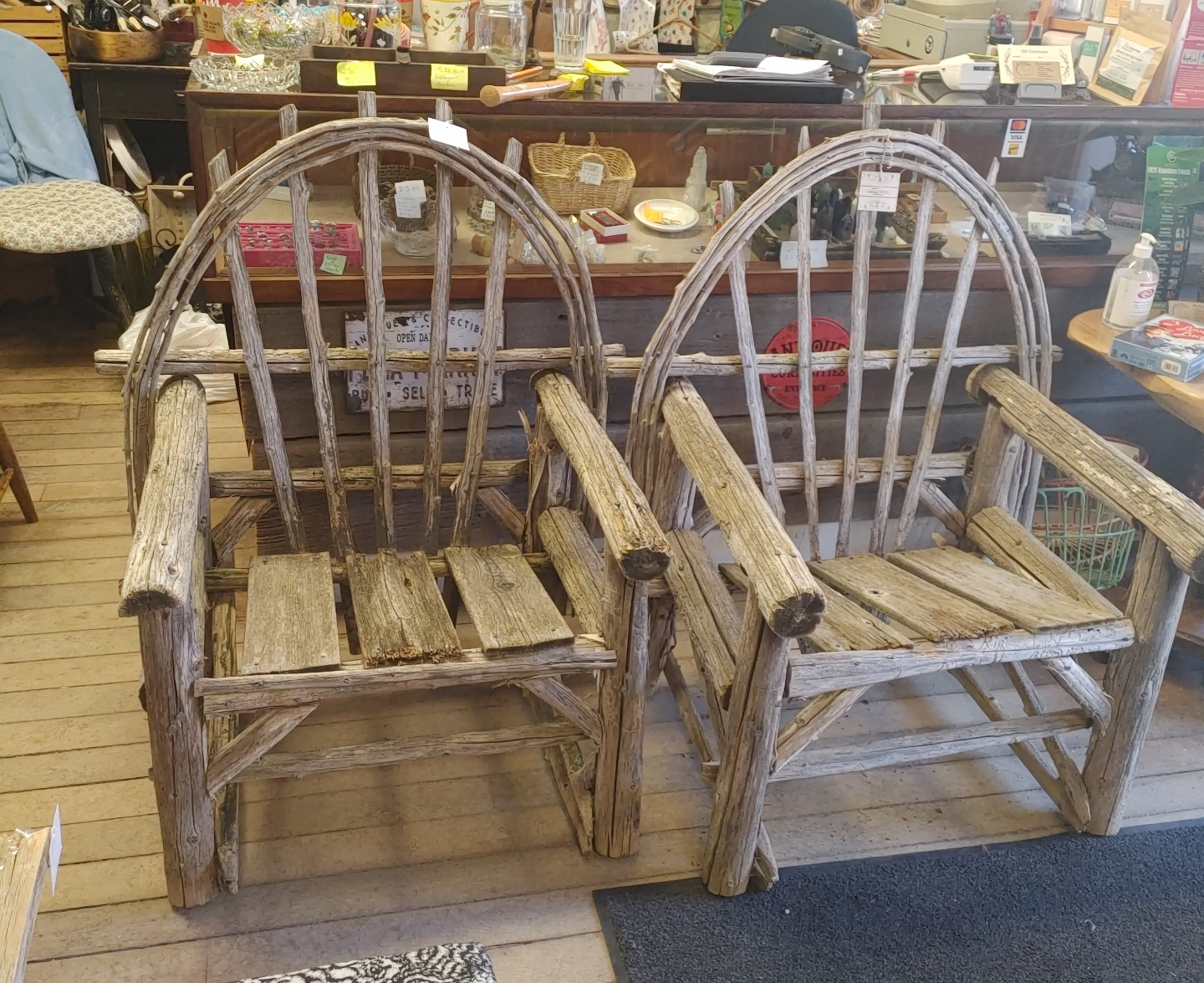 Pair of Rustic Twig Chairs