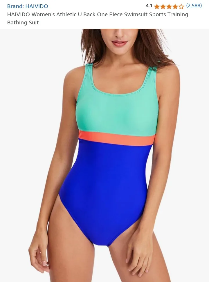 HAIVIDUO Women's Athletic U Back One Piece Swimsuit X-Large image indicator(2)