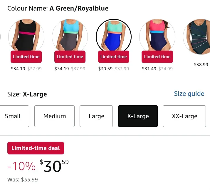 HAIVIDUO Women's Athletic U Back One Piece Swimsuit X-Large image indicator(4)