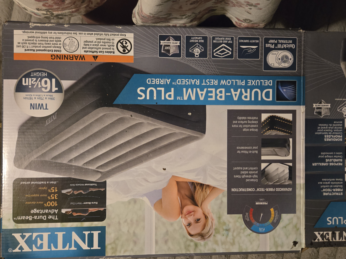 INTEX Dura-Beam Plus Deluxe Pillow Rest Airbed - Twin - photo 2